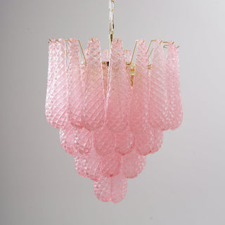 Aurora Lustre en Verre Rose Luxe