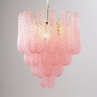 Aurora Lustre en Verre Rose Luxe