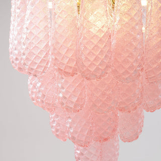 Aurora Lustre en Verre Rose Luxe