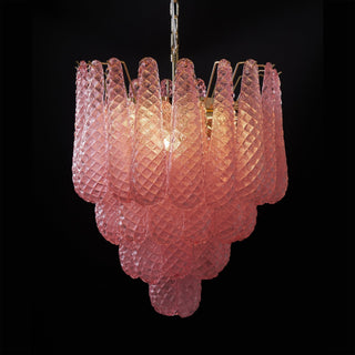 Aurora Lustre en Verre Rose Luxe