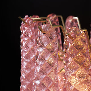 Aurora Lustre en Verre Rose Luxe