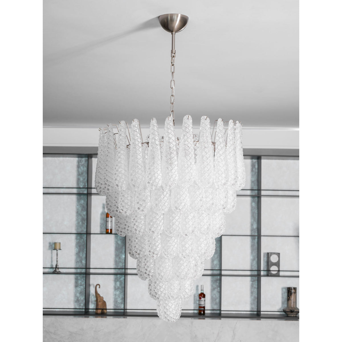 Inset Lustre Goutte Murano Métal Verre Premium