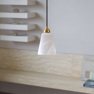 Droplet Alabaster Pendant Lamp-Neutral Decor