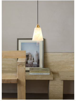 Droplet Alabaster Pendant Lamp-Neutral Decor