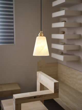 Droplet Alabaster Pendant Lamp-Neutral Decor