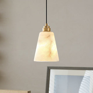 Droplet Alabaster Pendant Lamp-Neutral Decor