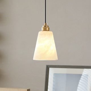 Droplet Alabaster Pendant Lamp-Neutral Decor