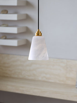 Droplet Alabaster Pendant Lamp-Neutral Decor