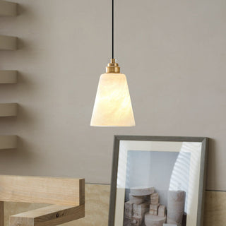 Droplet Alabaster Pendant Lamp-Neutral Decor