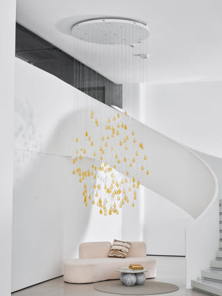 Droplets Sculpture Chandelier-Neutral Decor