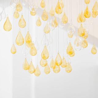 Droplets Sculpture Chandelier-Neutral Decor