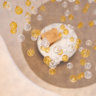 Droplets Sculpture Chandelier-Neutral Decor