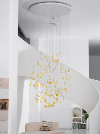 Droplets Sculpture Chandelier-Neutral Decor