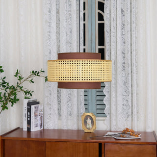 Zerither Suspension Rattan Tissu-Luire