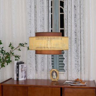 Zerither Suspension Rattan Tissu-Luire