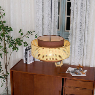 Zerither Suspension Rattan Tissu-Luire