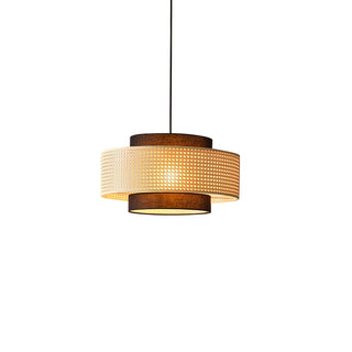 Zerither Suspension Rattan Tissu-Luire