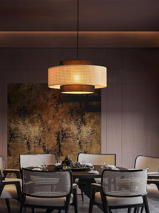 Zerither Suspension Rattan Tissu-Luire