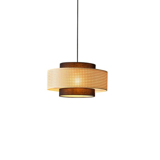 Zerither Suspension Rattan Tissu-Luire