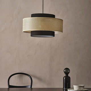 Zerither Suspension Rattan Tissu-Luire