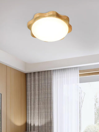 Myshae Plafonnier Tambour Bois Minimaliste