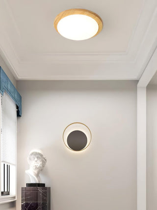 Myshae Plafonnier Tambour Bois Minimaliste
