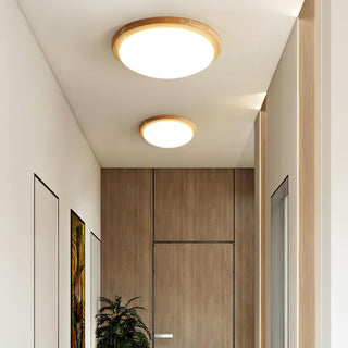 Myshae Plafonnier Tambour Bois Minimaliste