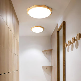 Myshae Plafonnier Tambour Bois Minimaliste
