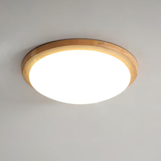 Myshae Plafonnier Tambour Bois Minimaliste