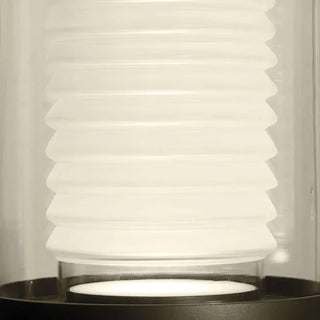 Vega Dual Cylinder Glass Floor Lamp-Neutral Decor