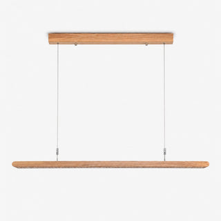 Dual Louver Wood Linear Pendant Lamp-Neutral Decor