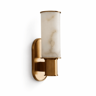 Dualis Alabaster Wall Sconce-Neutral Decor