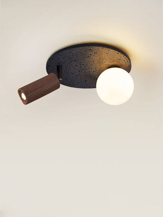 Qule Plafonnier Travertin Noir Flexible