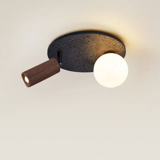 Qule Plafonnier Travertin Noir Flexible