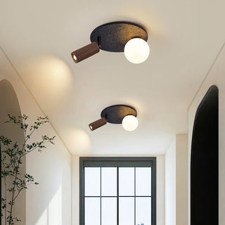 Qule Plafonnier Travertin Noir Flexible