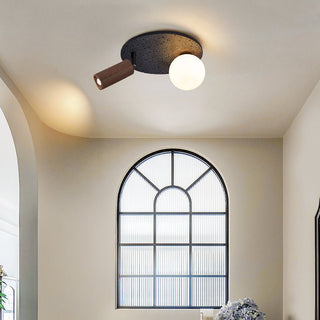 Qule Plafonnier Travertin Noir Flexible