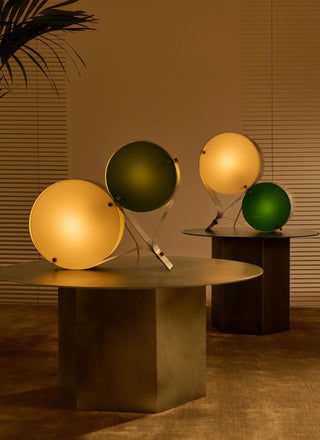 Duet Disc Table Lamp-Neutral Decor
