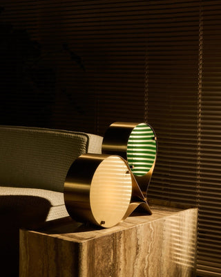 Duet Disc Table Lamp-Neutral Decor