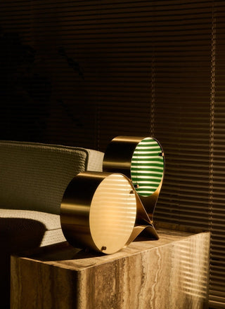 Duet Disc Table Lamp-Neutral Decor