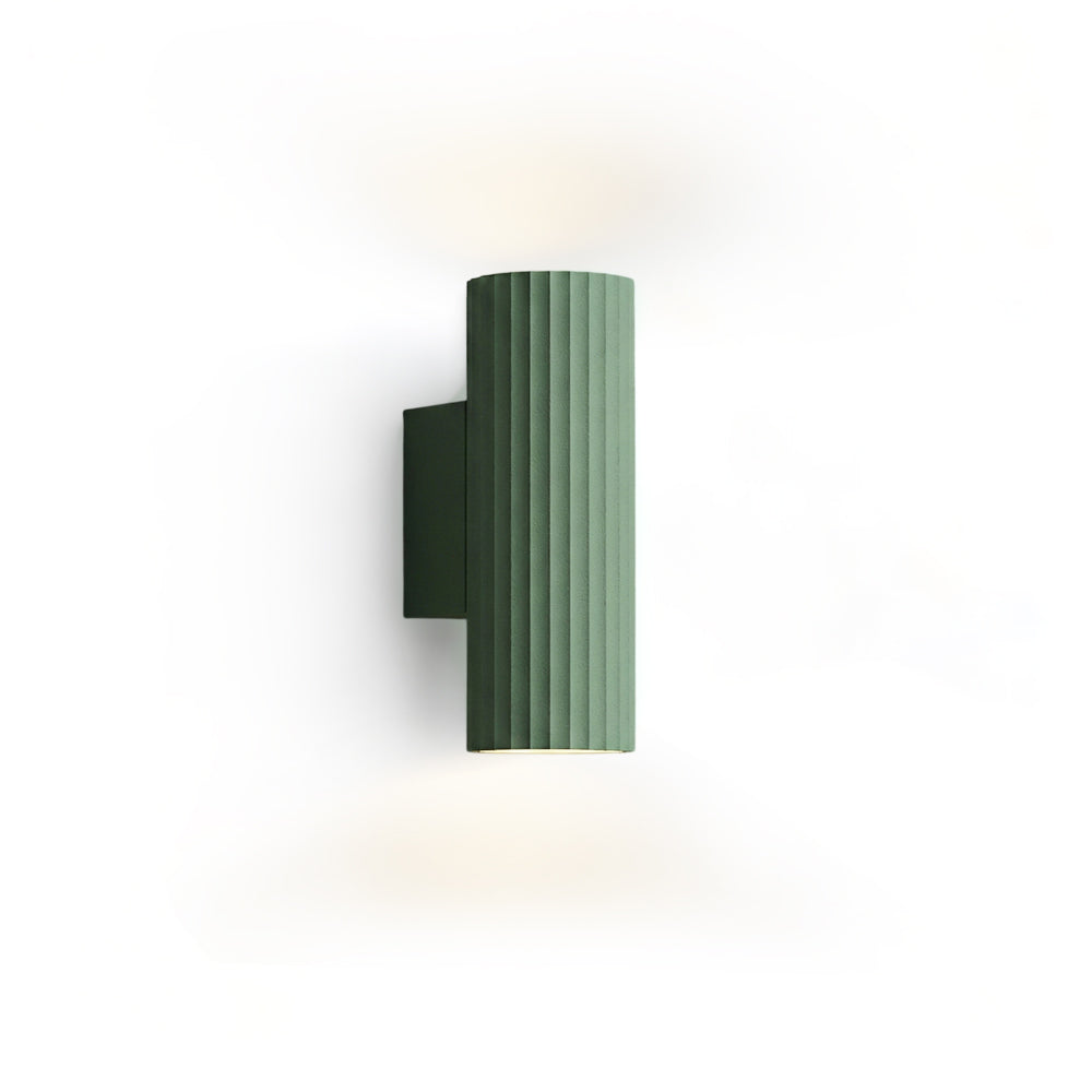 All three color options (white, green, grey) of the Dunbar Wall Light shown together.