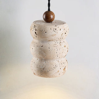 Bors Dune Suspension en Travertin Jaune Pebble