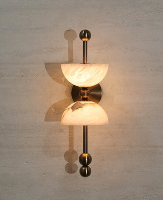 Duo Alabaster Wall Lamp-Neutral Decor