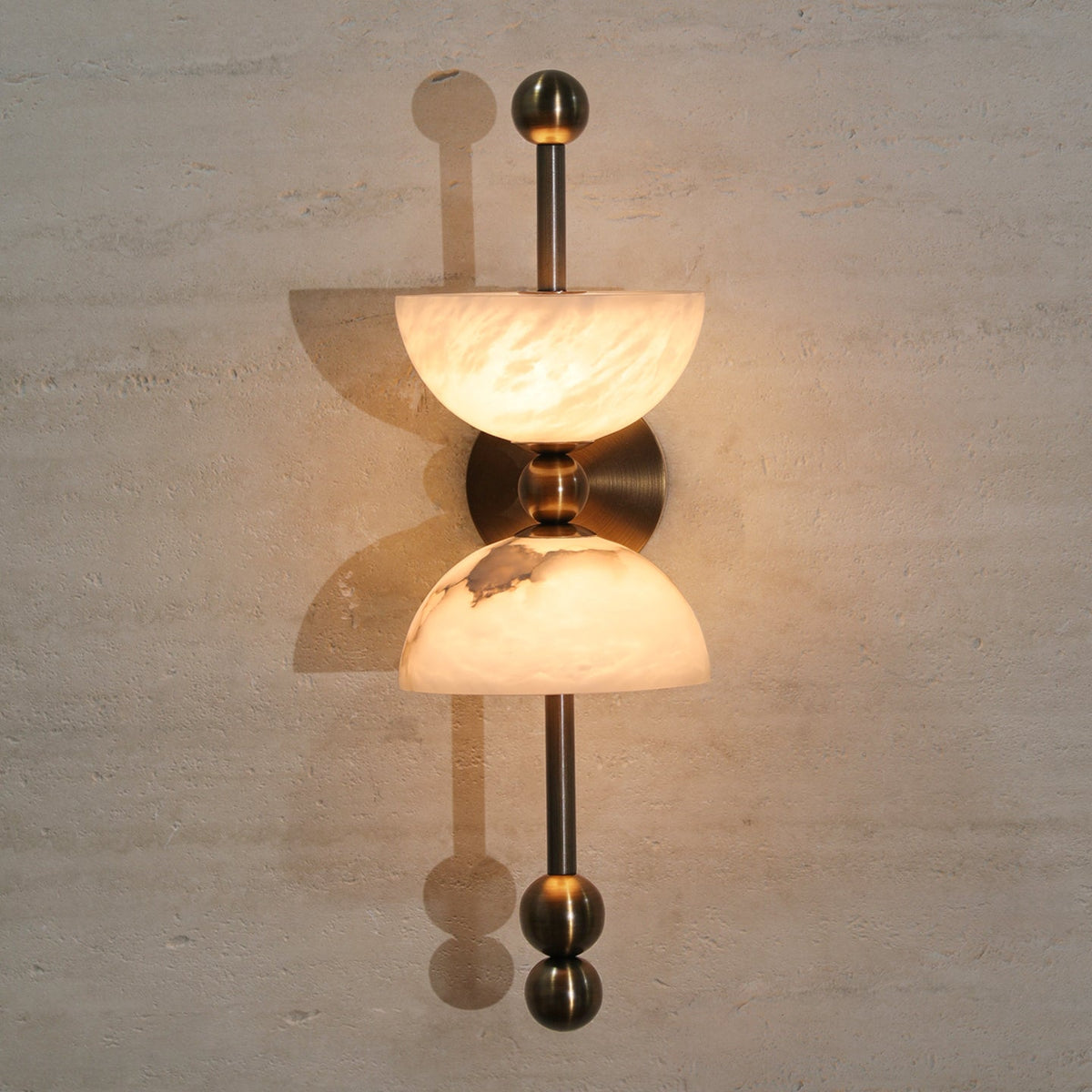Duo Alabaster Wall Lamp-Neutral Decor