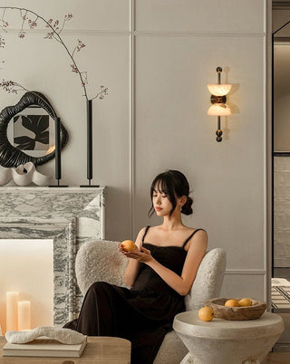 Duo Alabaster Wall Lamp-Neutral Decor