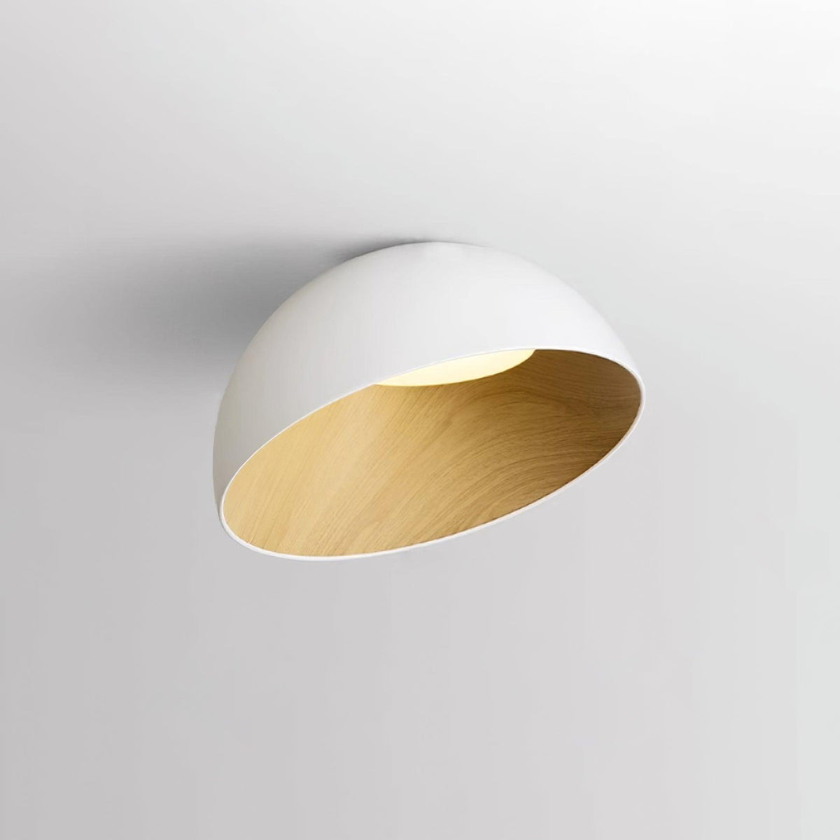 Ceiling Lamp Dome Wood Interior Warm-Neutral Decor