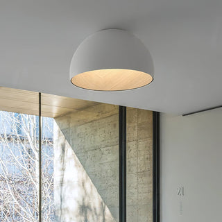 Solara Plafonnier Dôme Bois Minimaliste