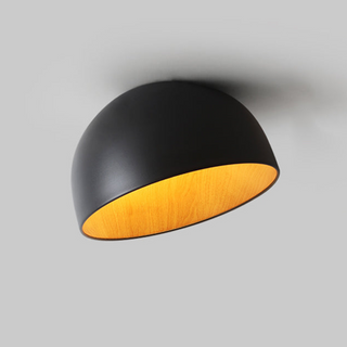 Solara Plafonnier Dôme Bois Minimaliste