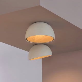 Solara Plafonnier Dôme Bois Minimaliste