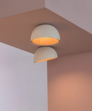 Solara Plafonnier Dôme Bois Minimaliste