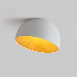 Solara Plafonnier Dôme Bois Minimaliste